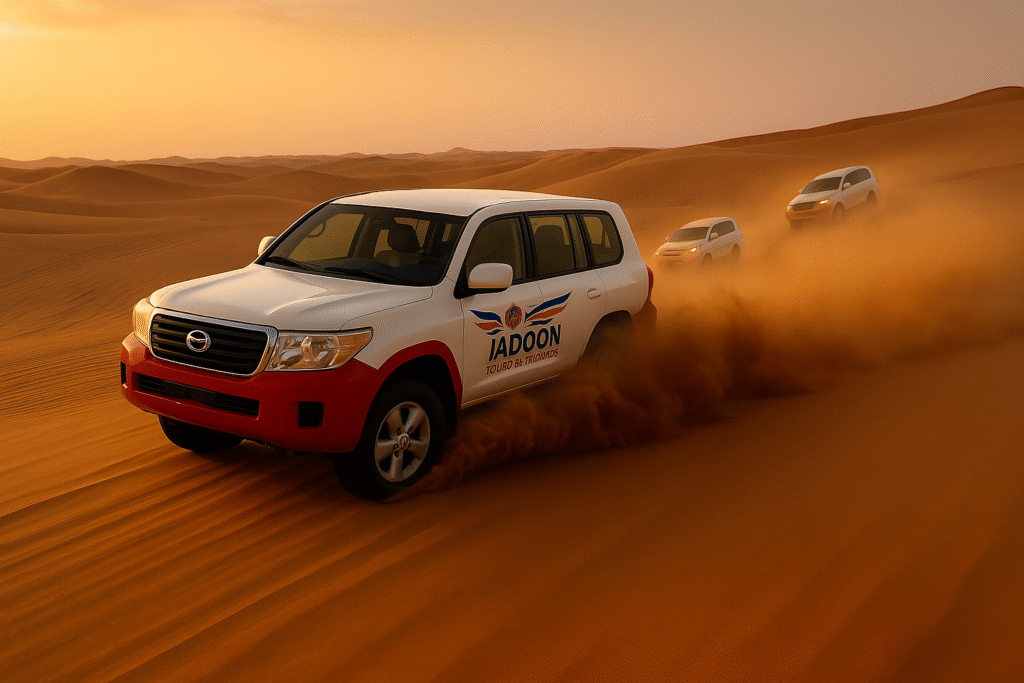 Dune bashing adventure with Jadoon Tours 4x4 vehicles in the desert